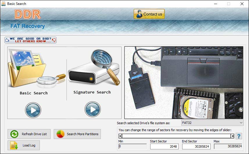 Screenshot of Data Doctor Recovery FAT Drive