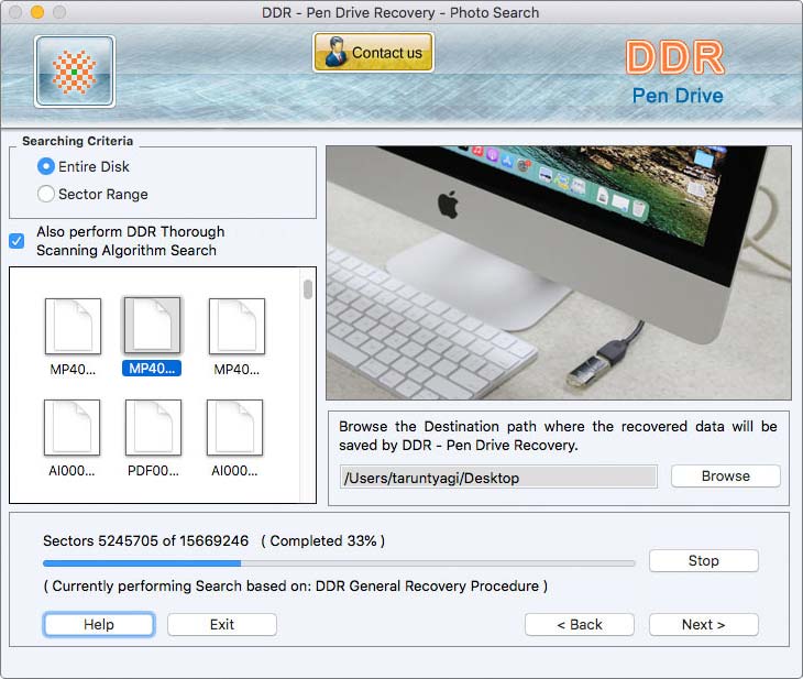 Screenshot of OSX Recover