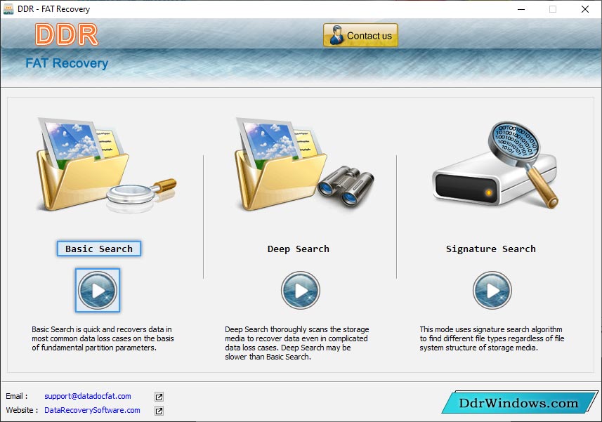 DDR Recovery Software - Windows FAT