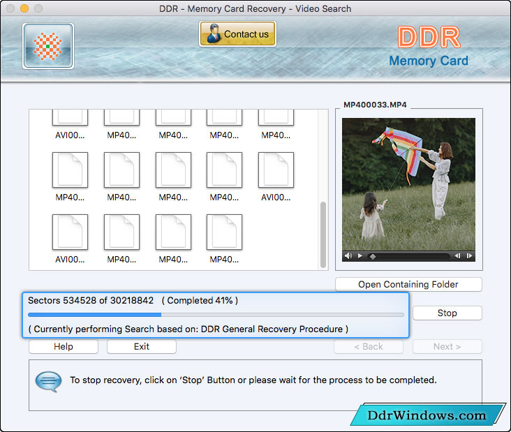 Recover Files Scanning Process Recover Files Scanning Process